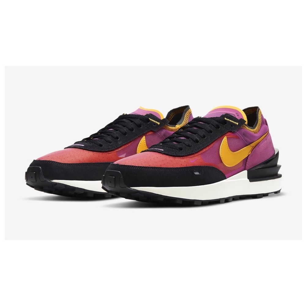 Nike Waffle One Sneakers Pink Yellow